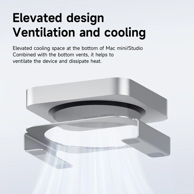 Hagibis Desktop Stand for Mac Mini and Mac Studio M1 M2 Pro Max Heat Dissipation Aluminum Mount Dock Cooling Holder Accessories