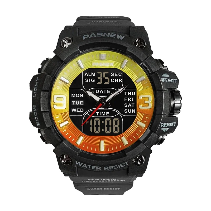 

Waterproof Digital Wristwatch Men Dual Display Original Handwatch Boy Fashion Multifunction Outdoor Large Dial Sport Watch Male