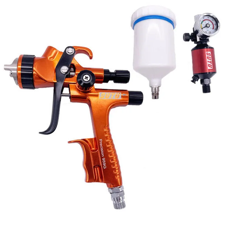 SUTU Spray Gun Water Based Air Spray Gun 1.3MM Nozzle Painting Guns 959G Airbrush High Atomization Industrial Spray Guns