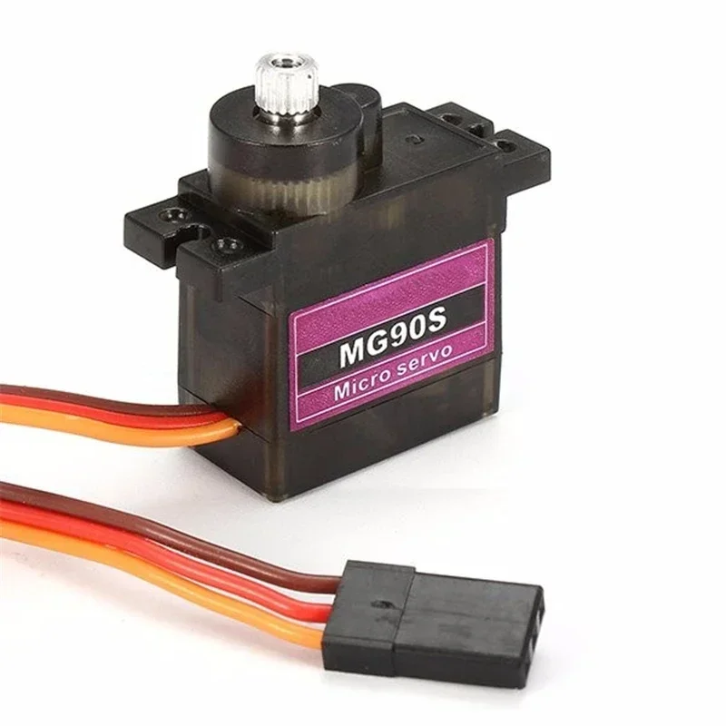 High Precision MG90S 9g Micro Metal Gear Servo High Speed 180 Degree Rotation for Remote Control Airplane Drone RC Models
