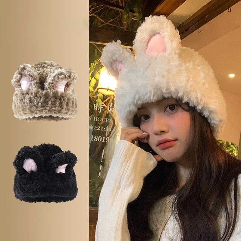 Unisex Rabbit Ears Cute Beanies Autumn Winter Warm Hat Hip Hop Cap Beanie Hat Caps For Women Men