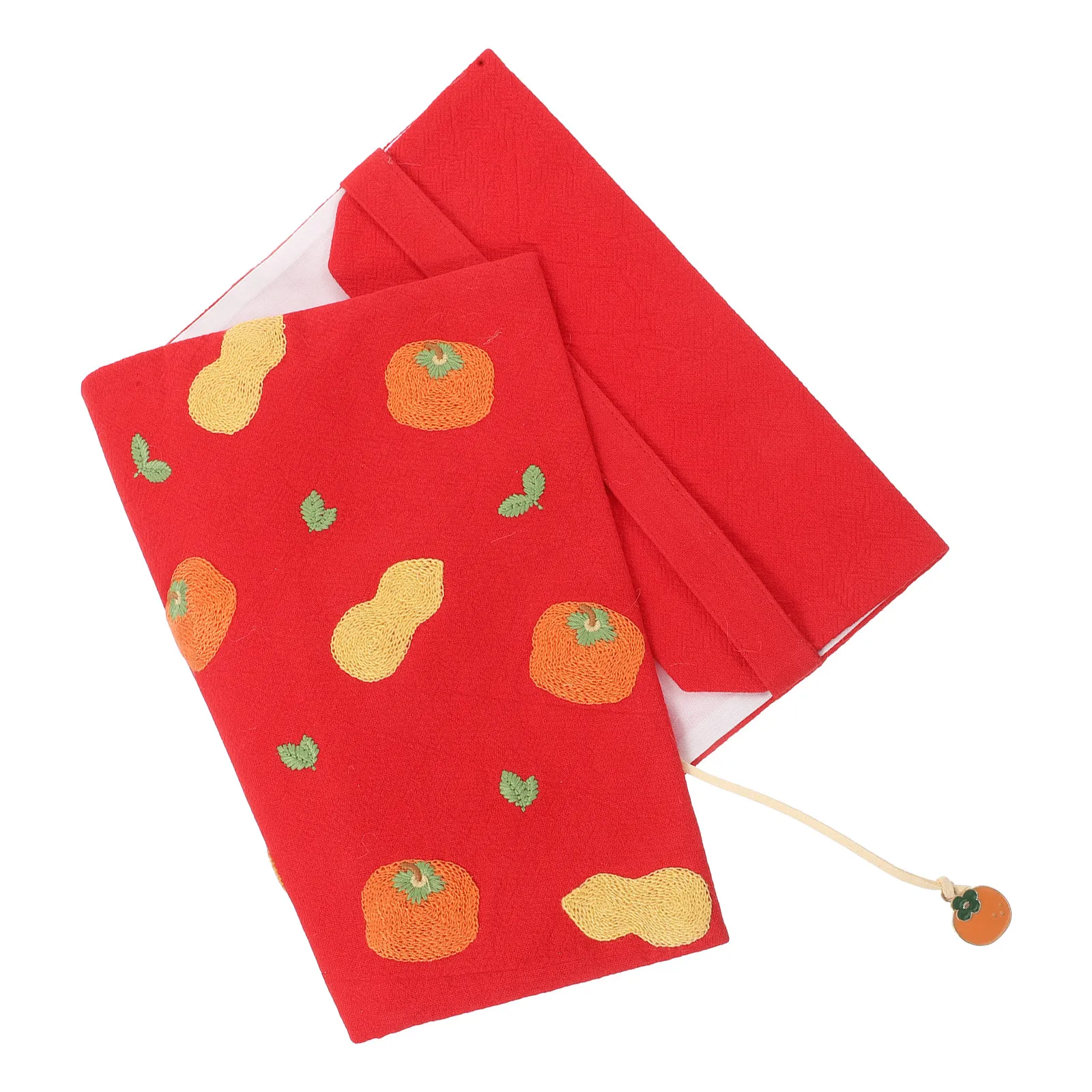 A5 Handcrafted Fabric Book Sleeve Pouch Adjustable Tassel Closure Soft Cloth Protector for Paperbacks Hardcovers Notebooks