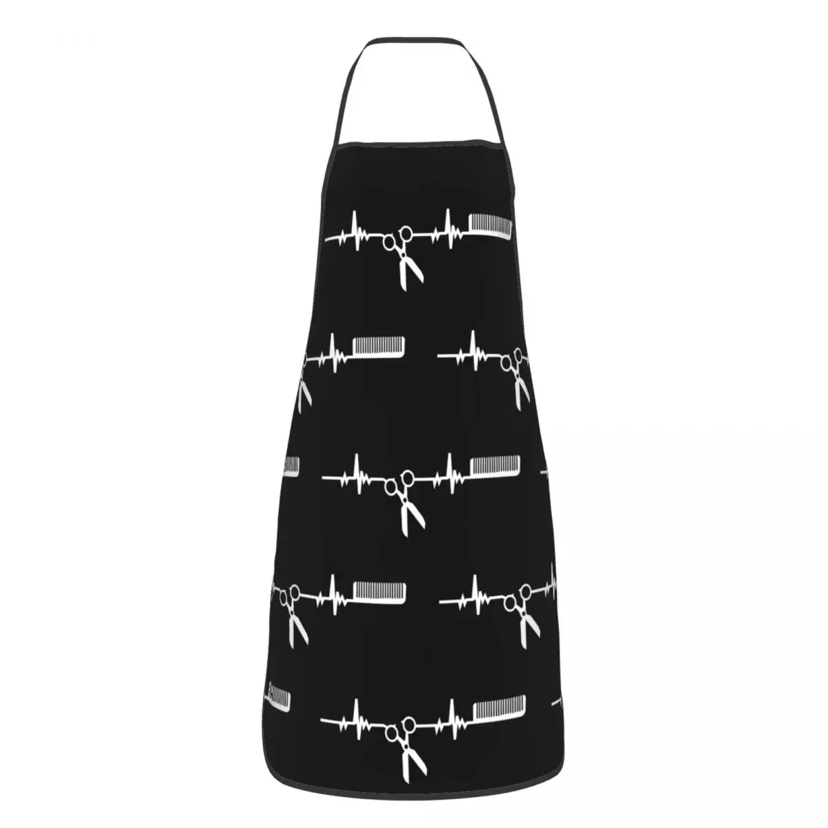 Custom Hairdressing Hearbeat Barber Funny Apron Hairdresser Adult Unisex  Chef Bib Tablier Cuisine Cooking Baking Painting