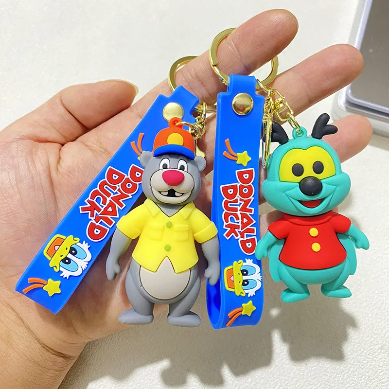 MINISO Classic Cartoon Character Donald Duck Keychain Animal Doll Car Backpack Hanging Accessories Keychain Children's Gift