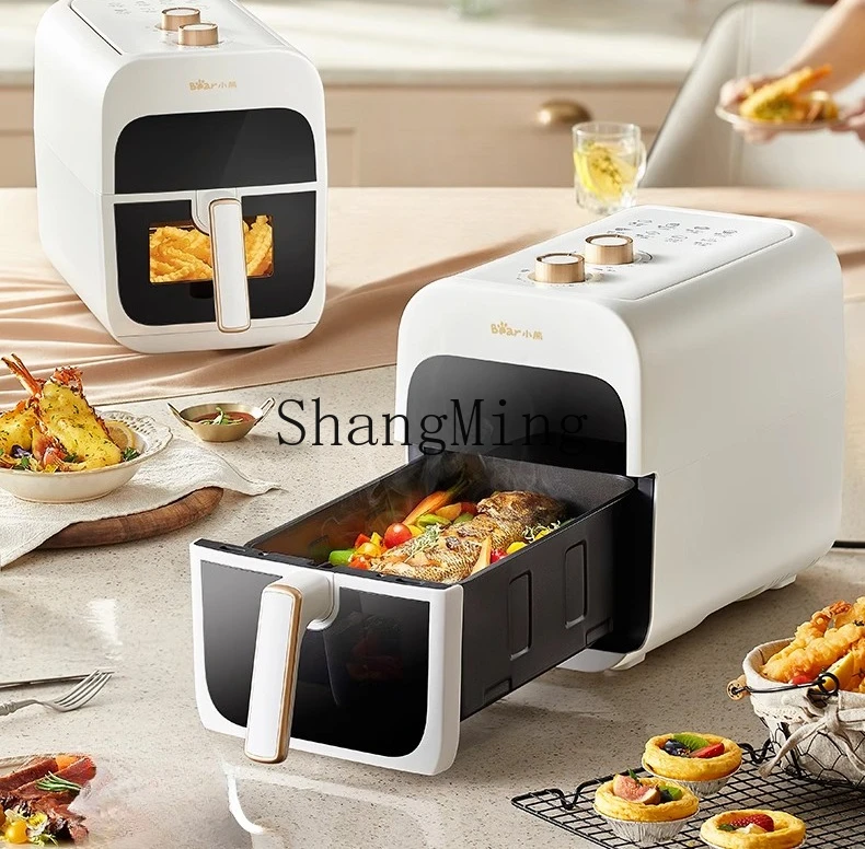 ZYY Бытовая электрическая духовка 6л Визуальная многофункциональная кухонная машина Кухонная машина Воздушная электрическая фритюрница