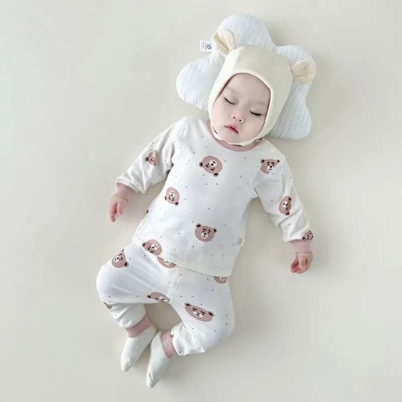 Baby Autumn Clothes Autumn Pants Set Children\'s Underwear Bottoming Baby High Waist Belly Pants Spring New Pajamas Home Wear