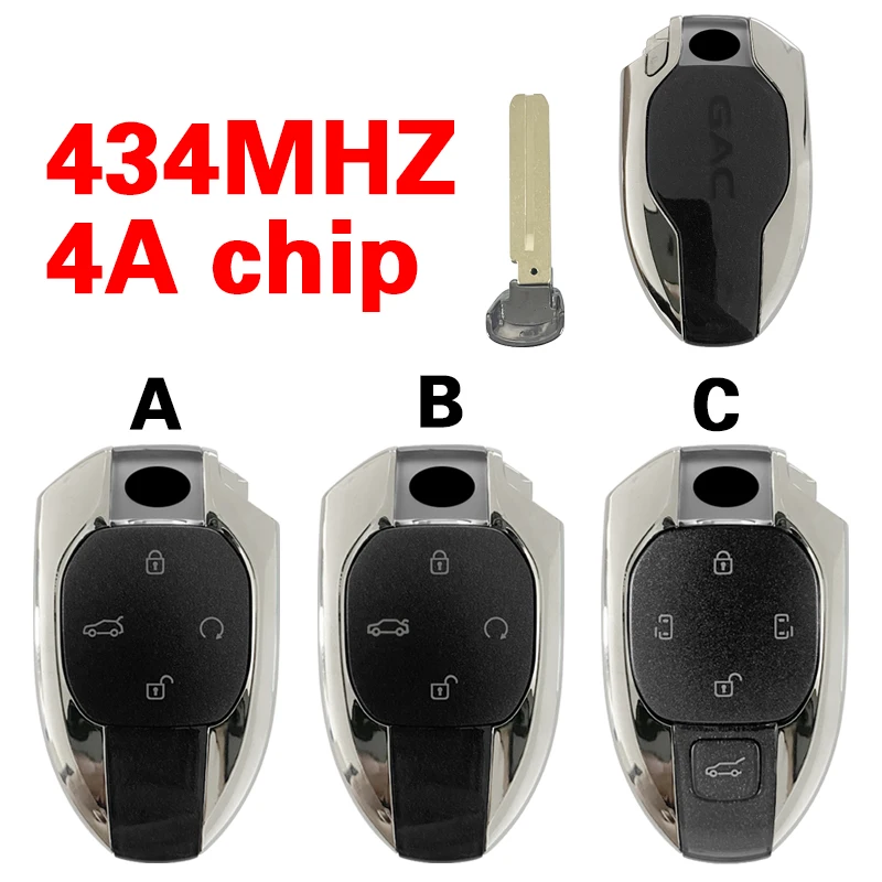 

CN091002 Original Car Keyless Smart Remote Key For GAC GS3 EMZOOM M6 M8 E9 Trumpchi Empow GS8 GN8 GN6 EMKOO 4A Chip Remote Key