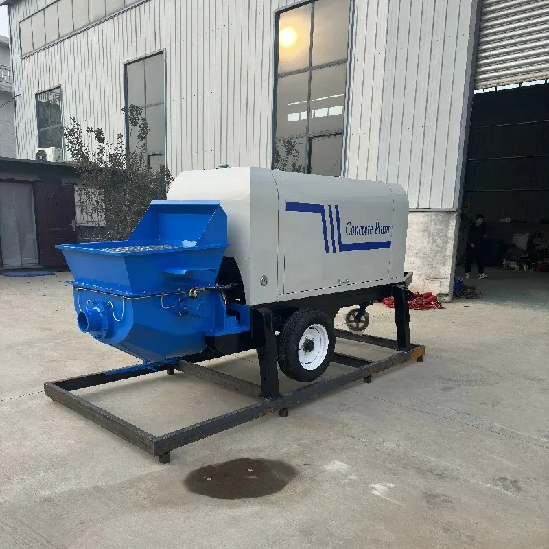 Concrete Pump Truck Machine Trailer Conveying Pouring Pump Concrete Pump