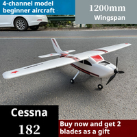 Beginner-Friendly Fixed-Wing Model Airplane Cessna 182 1.2m Wingspan Remote Control Aircraft Ideal For Practice And Toy Hobbies