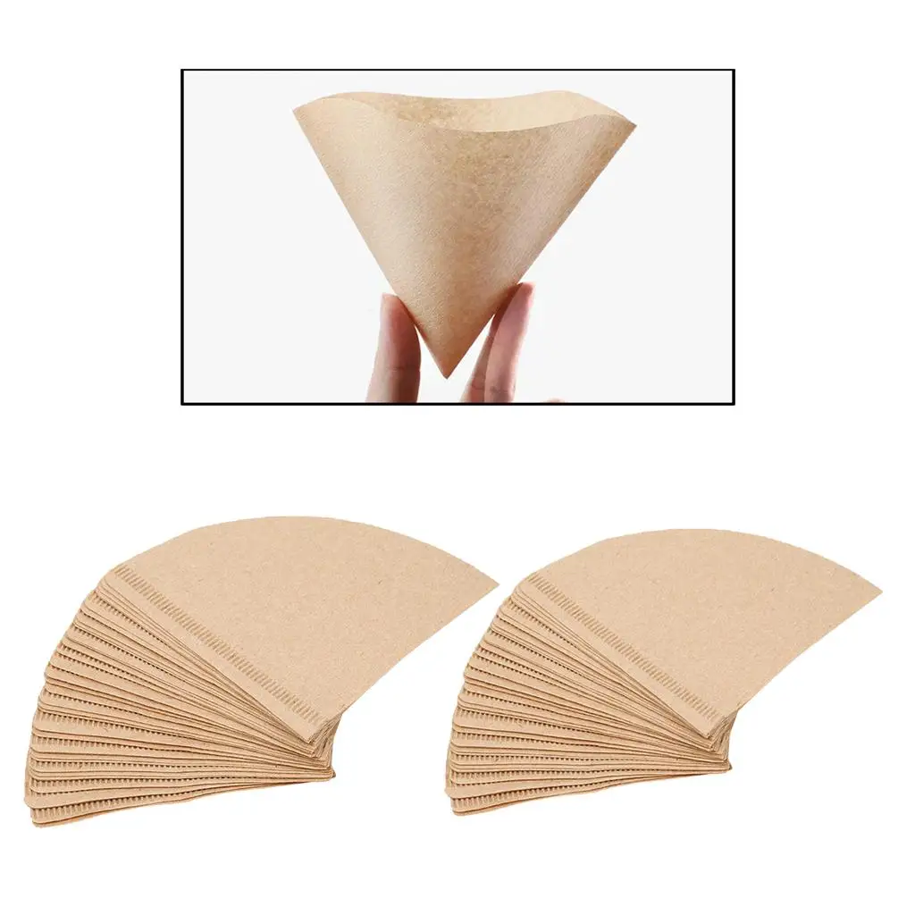 40 шт. # 2-конусный бумажный фильтр для кофе для капельной кофеварки