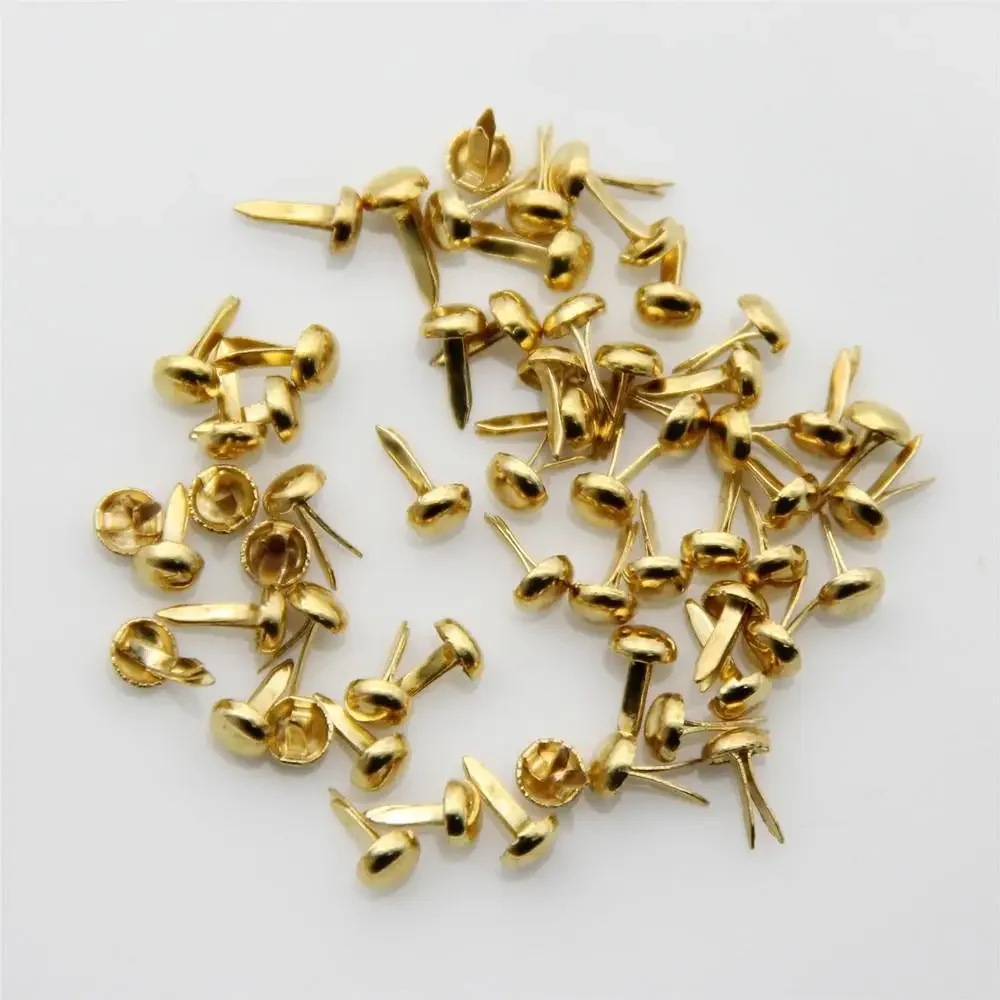 4.5MM/8MM Round Metal Mini Brads Studs Spike for Scrapbooking Embellishment Fastener DIY Handmade Craft Accessories