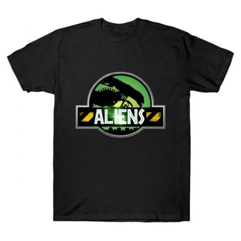 

80s Alien Park Sci-Fi Gift T-Shirt Weyland LV-426 Horror movie Xenomorp printed Short Sleeve Graphic clothes All size tops S-6XL