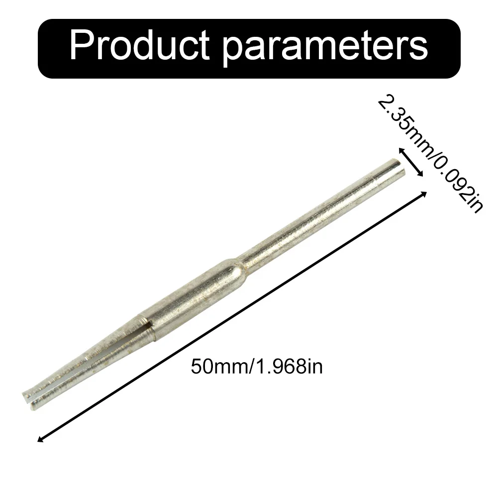12 buah Kit penjepit amplas manderl Split 2.35mm/3.0mm klip amplas batang lurus alat putar tipe klip manderl Split