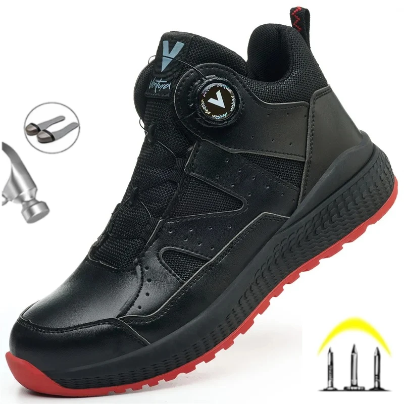 Latest 2025 Fashion Men Work Safety Boots Sneakers Construction Labor Protection Shoes Anti Nail Indestructible Male Footwear