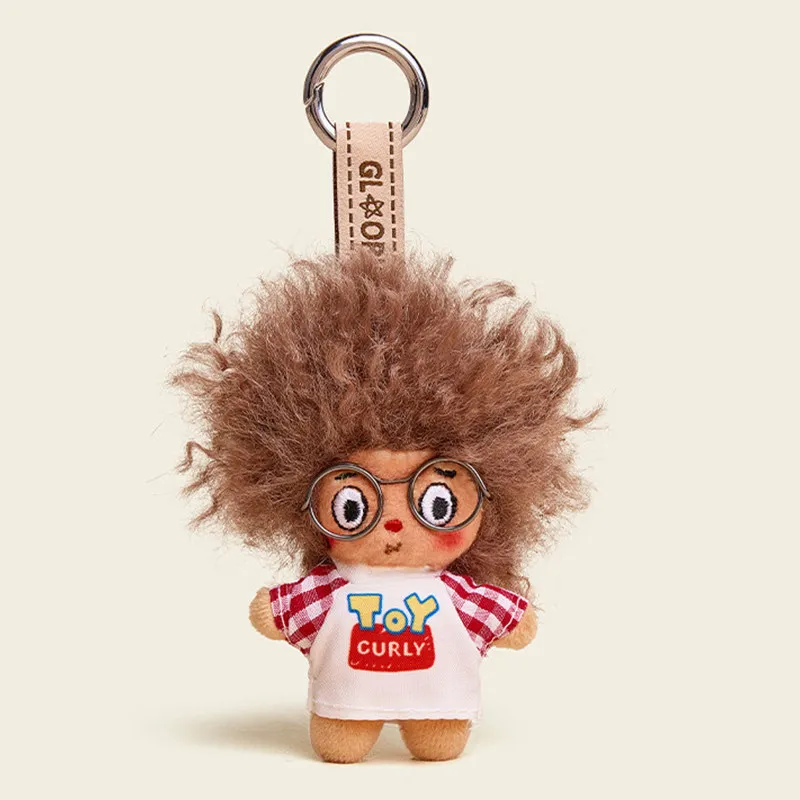 

Ugly Cute Plush Electric Shock Explosion Hair Keychain Pendant Cartoon Doll Book Bag Hanging Decorative Accessories