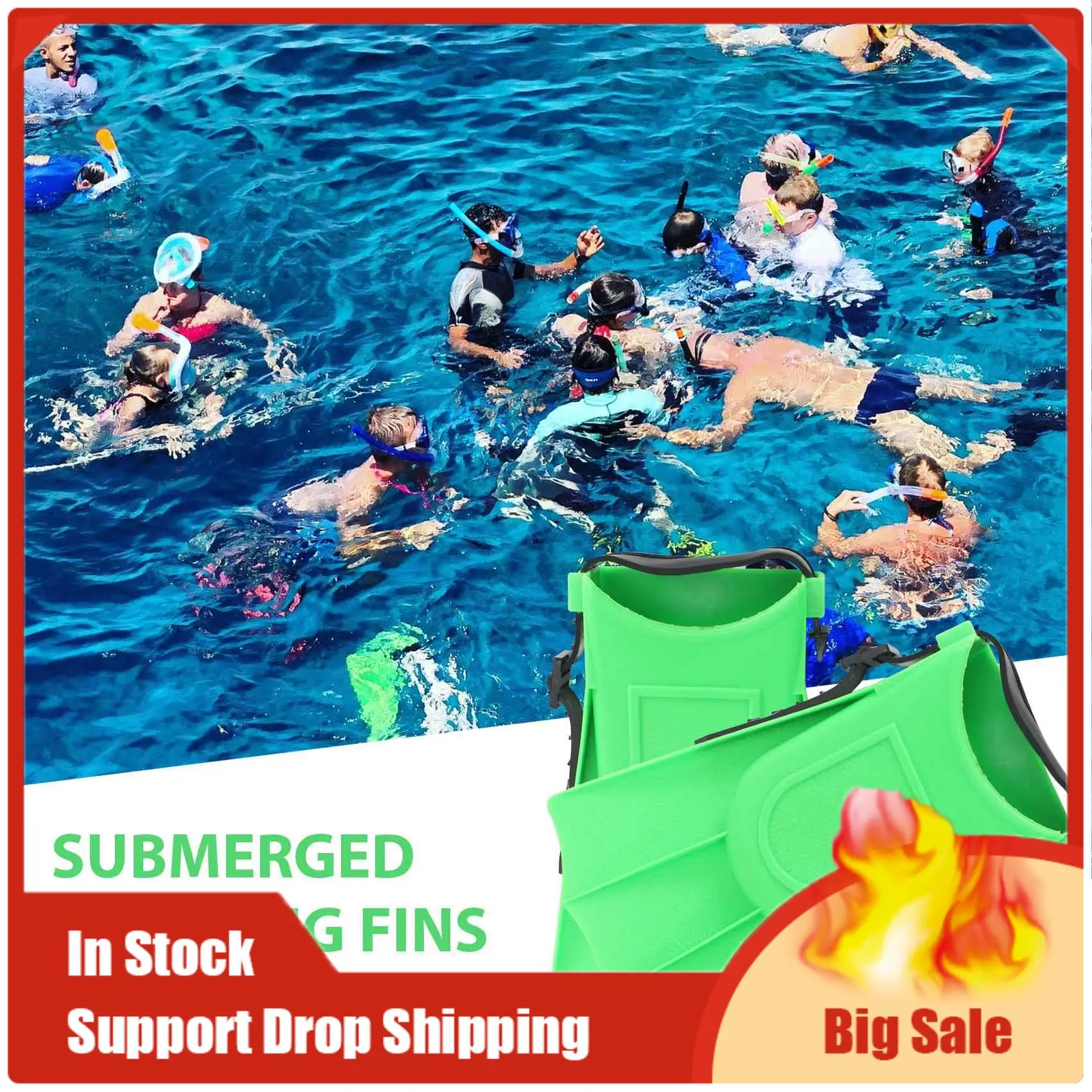 

A35F Новые регулируемые ласты для детей и взрослых, ласты для плавания и дайвинга - зеленые, S: 25-30