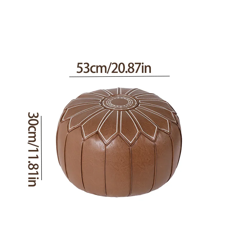Pumpkin embroidery storage seat cushion cover cross-legged futon living room foot pedal door shoe change stool balcony