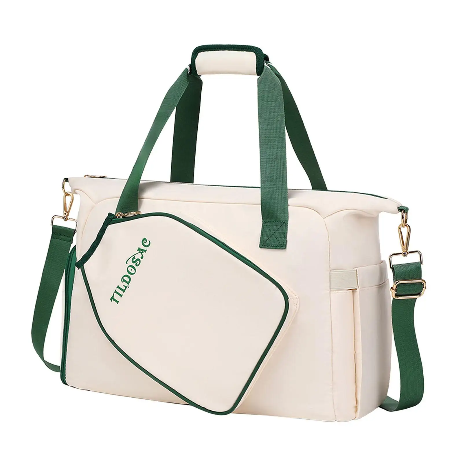 

Сумка для ракеток для пиклбола с молнией, легкая сумка для переноски для мужчин и женщин, съемный регулируемый плечевой ремень, сумка-тоут для пиклбола