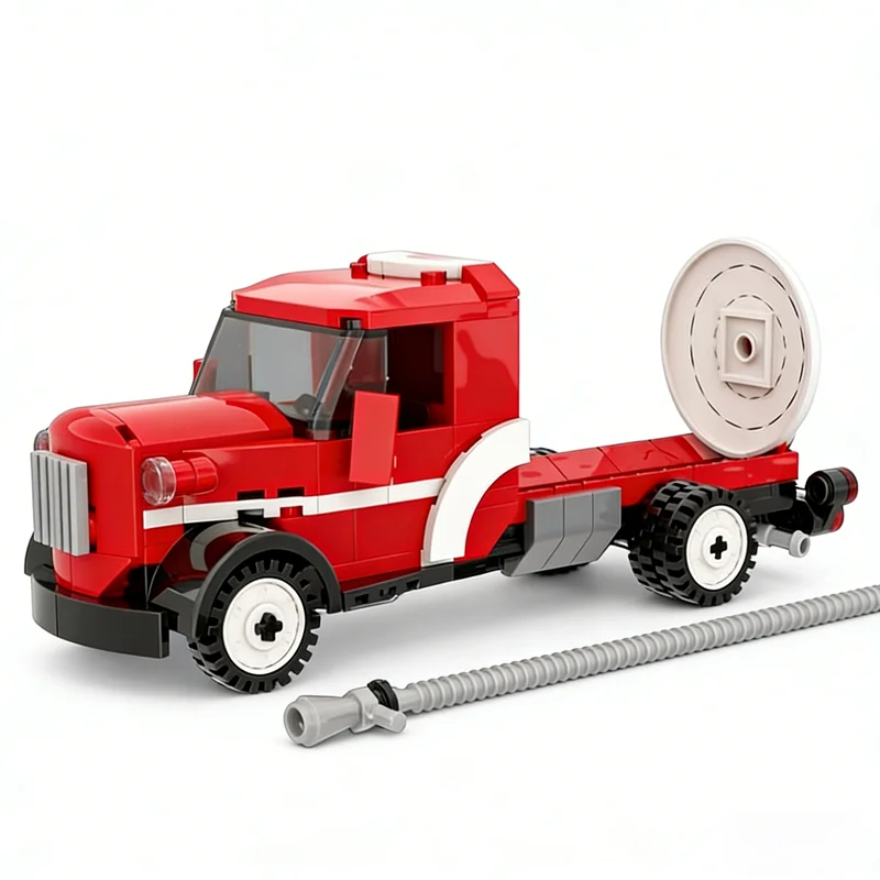 193 pezzi MOC camion cisterna vintage bevande analcoliche può modello di traffico cittadino blocchi di costruzione regali di Natale giocattoli da costruzione mattoni