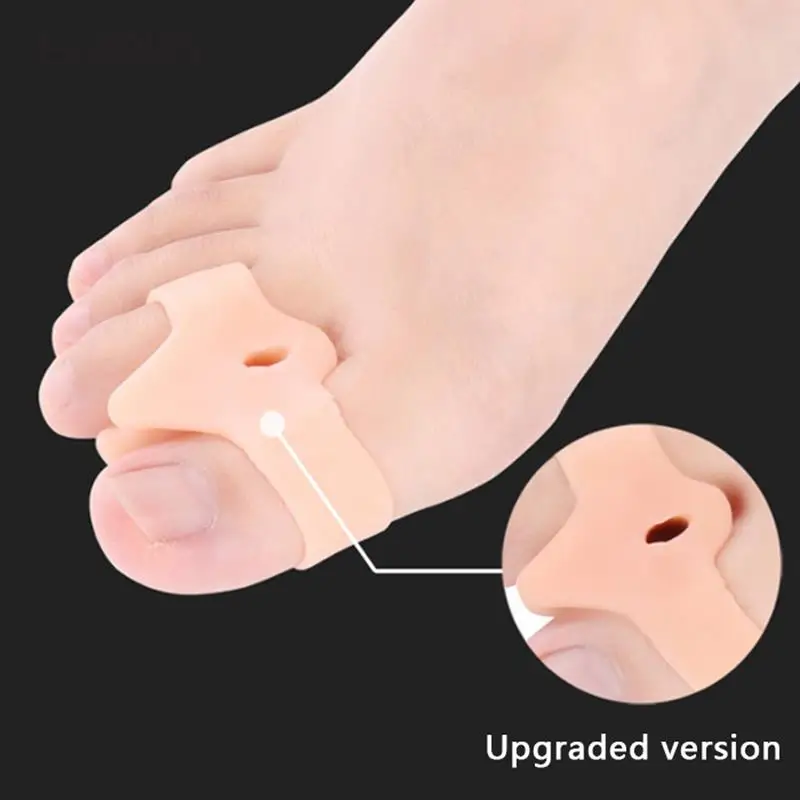 2PCS Silicone Gel Thumb Corrector Bunion Foot Toe Hallux Valgus Protector Separator Finger Straightener Adjuster Foot Care Tool