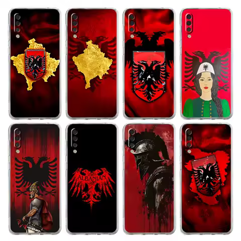 Phone Case For Samsung A26 A36 A56 A54 A52 A50 A70 A40 A20S A12 A14 A16 A22 A24 A42 A34 A32 5G A06 Cover Albania Albanians Flag