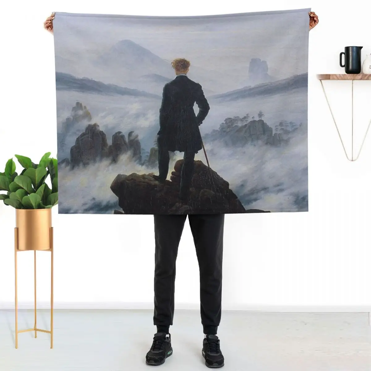 

WANDERER ABOVE THE SEA OF FOG - CASPAR DAVID FRIEDRICH Throw Blanket Cozy Throw Blanket for Bed Sofa Chair