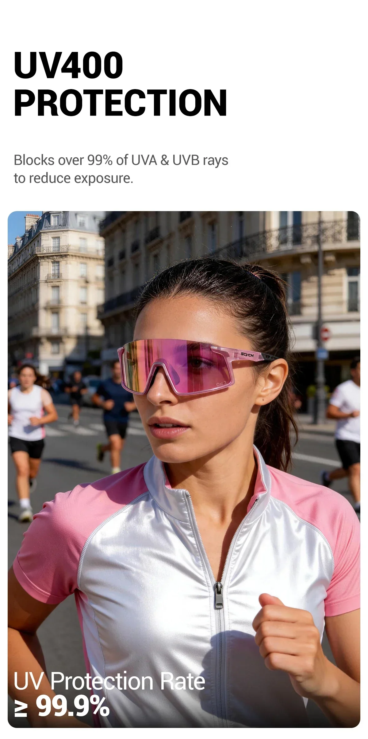 SCVCN Photochrome Lauf- und Freizeitbrille MTB Fahrradbrille UV400 Wanderbrille Radsport-Sonnenbrille für Männer und Frauen Outdoor-Sport – Detail 9