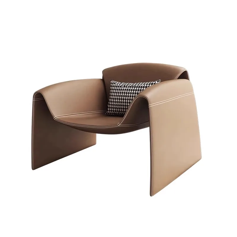 

Italian minimalist designer chair leisure single sofa living room special-shaped creative M-shaped crab leisure chair