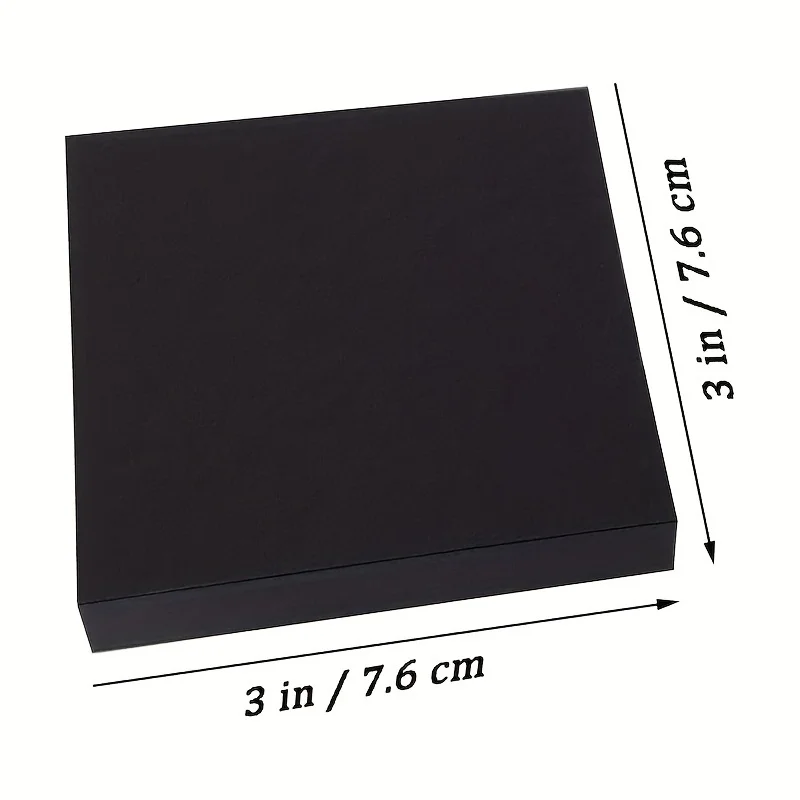 250 Sheets Sticky Notes Self-Stick Notes Black for Office School Home Supplies 5 Pads, 50 Sheets/Pad