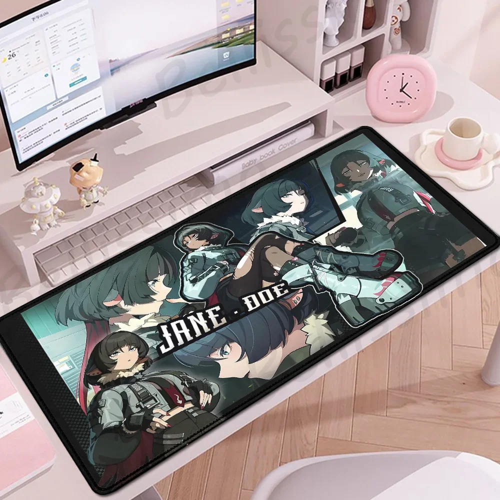 Zenless zona zero jane doe mouse pad acessórios de jogos mousemat teclado grande mousepad pc gamer tapete de mesa estendido xxl