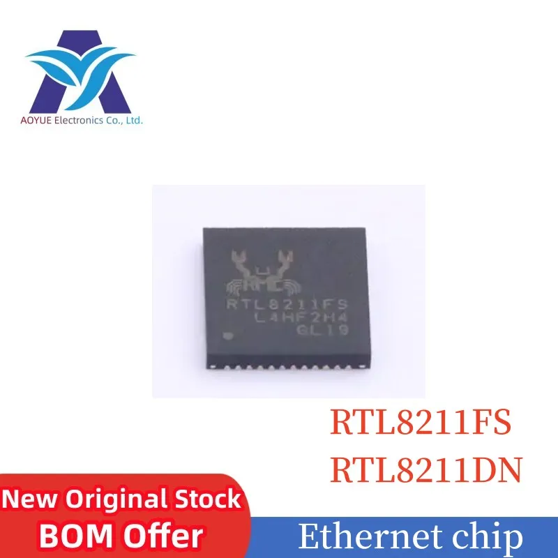 New Original Stock RTL8211FS RTL8211fs-CG RTL8211DN RTL8211DN-VB-GR QFN ic transceiver Ethernet chip