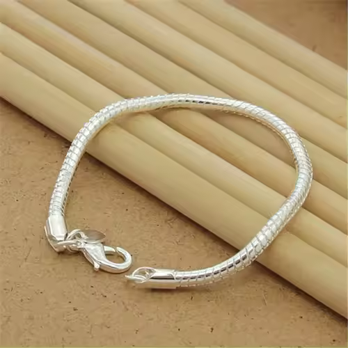 Fine 925 Sterling Silver Noble Nice Chain Solid Bracelet for Women Men Charms Party Gift Wedding Fashion Jewelry Hot Model - Image 17