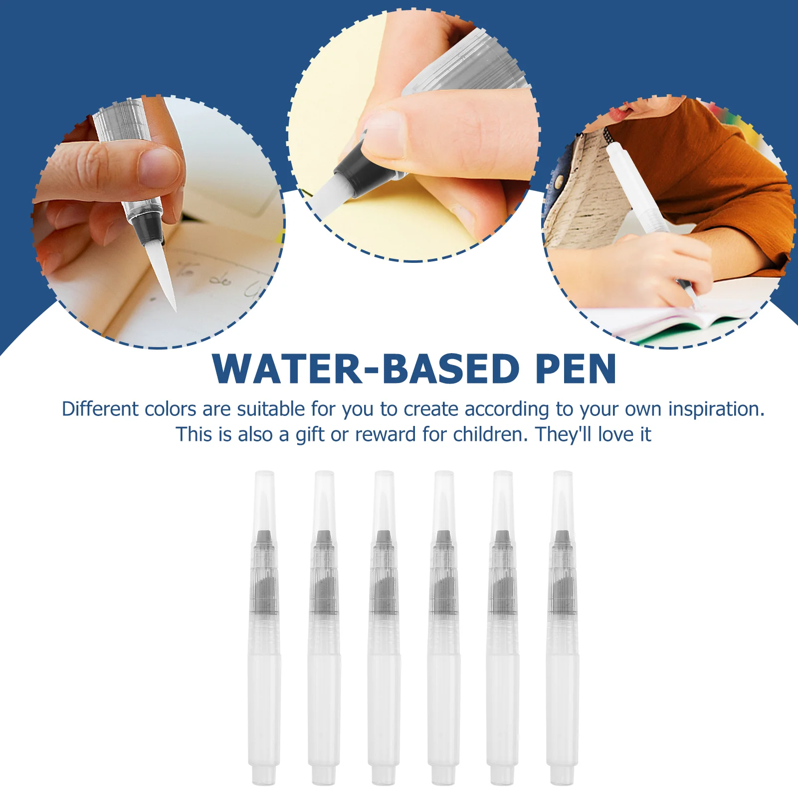 10 Pcs Ink Pen Water Color Brush Pens Paintbrush Soluble Colored Pencils Coloring