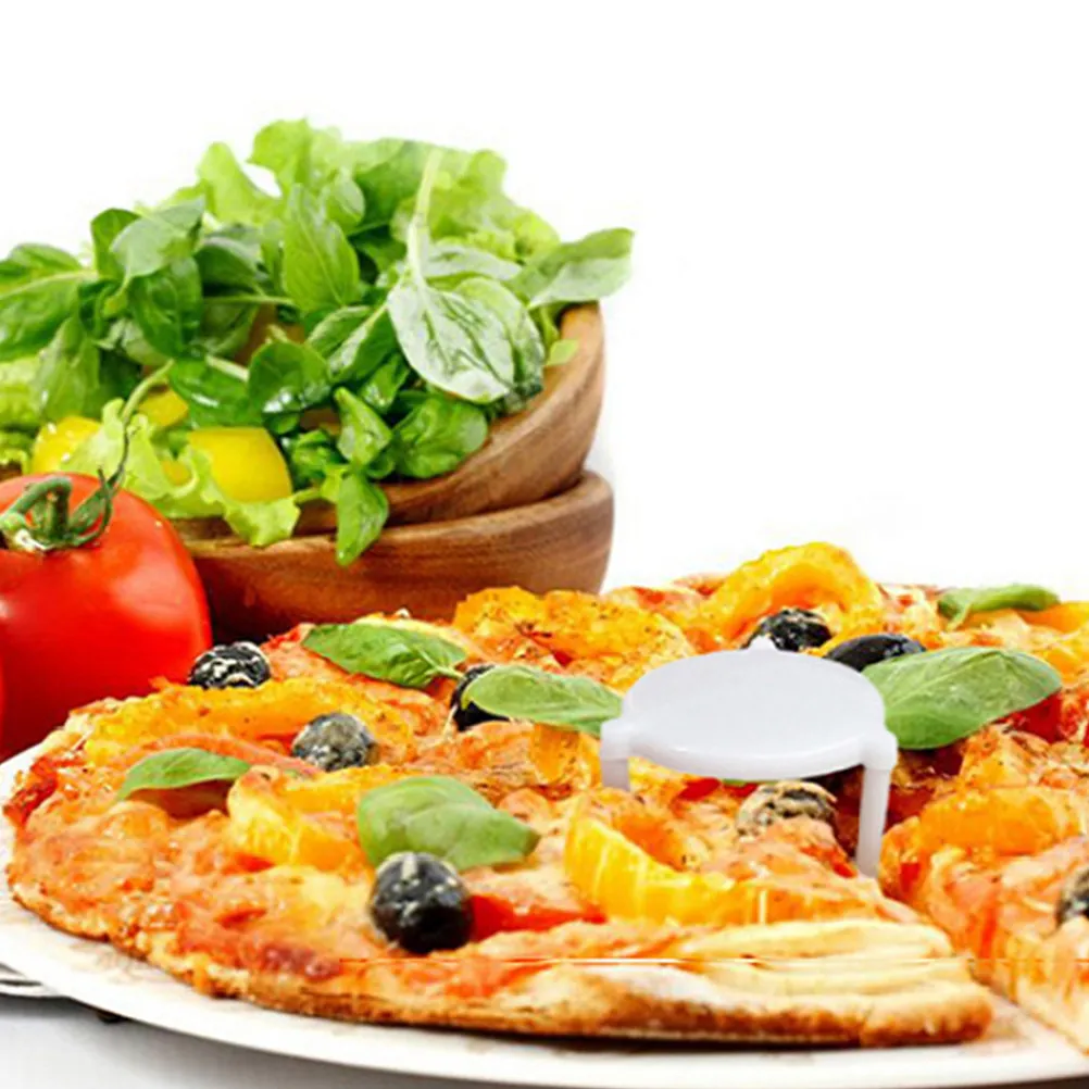 

200Pcs Pizza Tripods PP Material Stackable Stand for Restaurant Baking Tool Anti Stick Fixing Frame Pizza Anti-Collapse Brackets