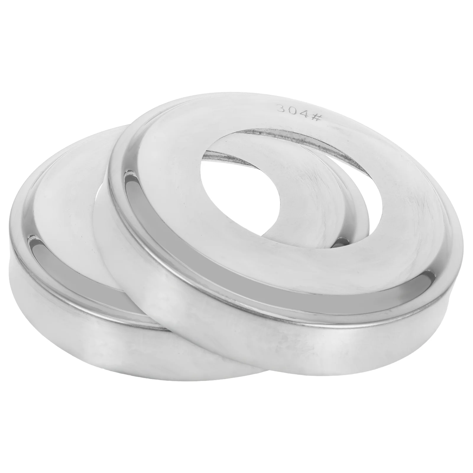 

2pcs Handrail Decorative Cover Durable Stainless Steel Pool Ladder Black Bumpers Escutcheons Plate Mount Flange Deck