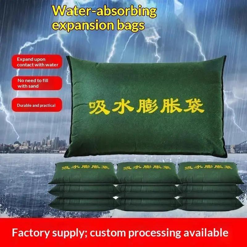 Water Absorbing Flood Control Sand Bag Quick Expansion Self Inflating Flood Barrier Bag For Door Basement Garage Water Blocking