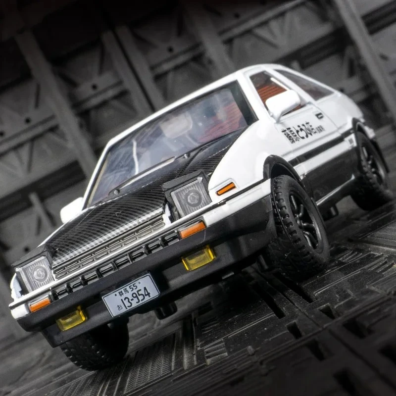 Para 1:30 Toyota AE86 liga modelo de carro esportivo portas e capô dianteiro e porta do porta-malas podem ser abertas detalhes ricos acabamento fino