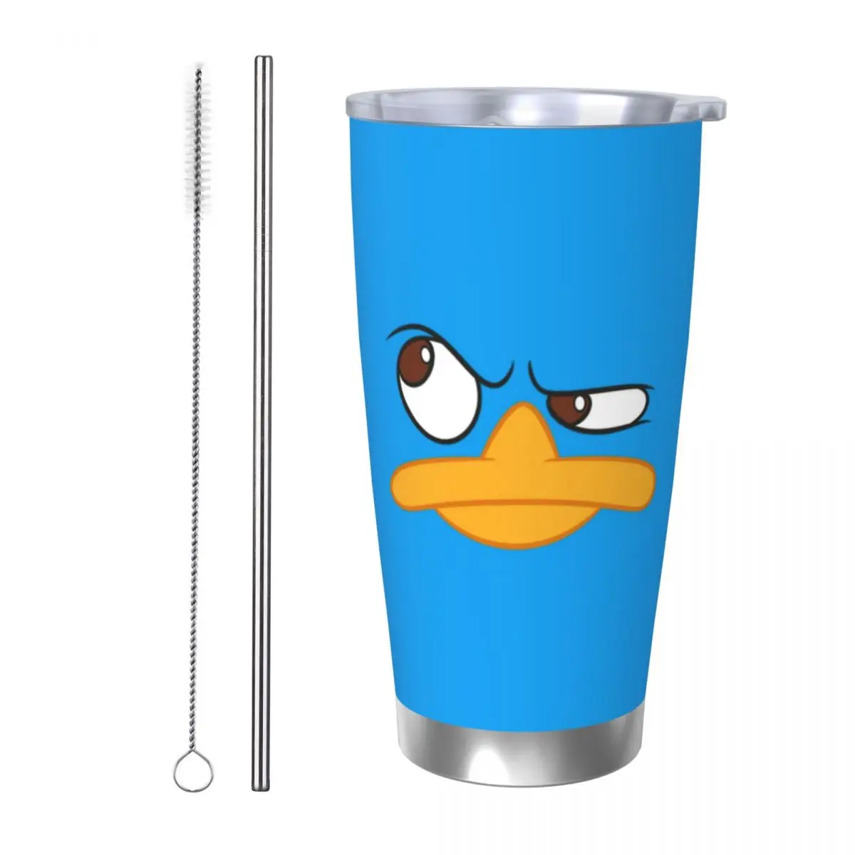 Elmo Cookies Monsters Sesame Cartoon 20oz Stainless Steel Car Mug Straw Thermal Iced Travel Cup Vacuum Insulated Coffee Hot Cup
