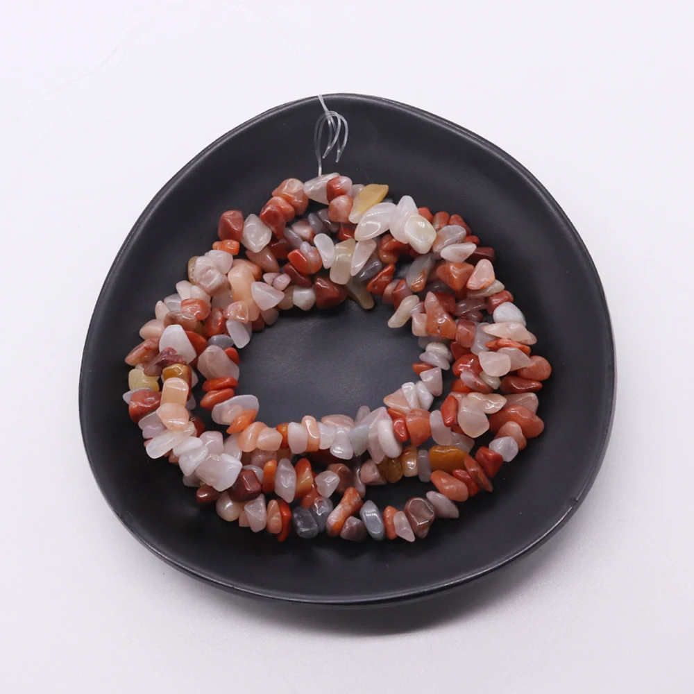 

1strand Natural Stone Irregular Loose Beads Straight-hole Crushed South Red Agate Beads DIY Handmade Jewelry Accessories 5-8mm