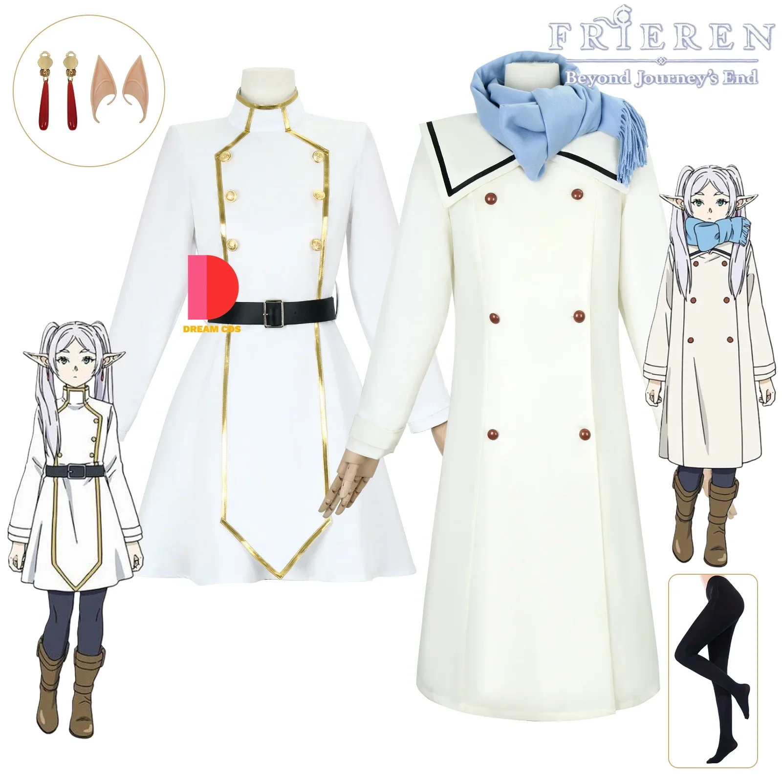 

Frieren Winter Mage Cosplay Costume Elf Outfit Beyond Journey's End Anime Dress for Women Magic Cosplay Roleplay Suit Halloween