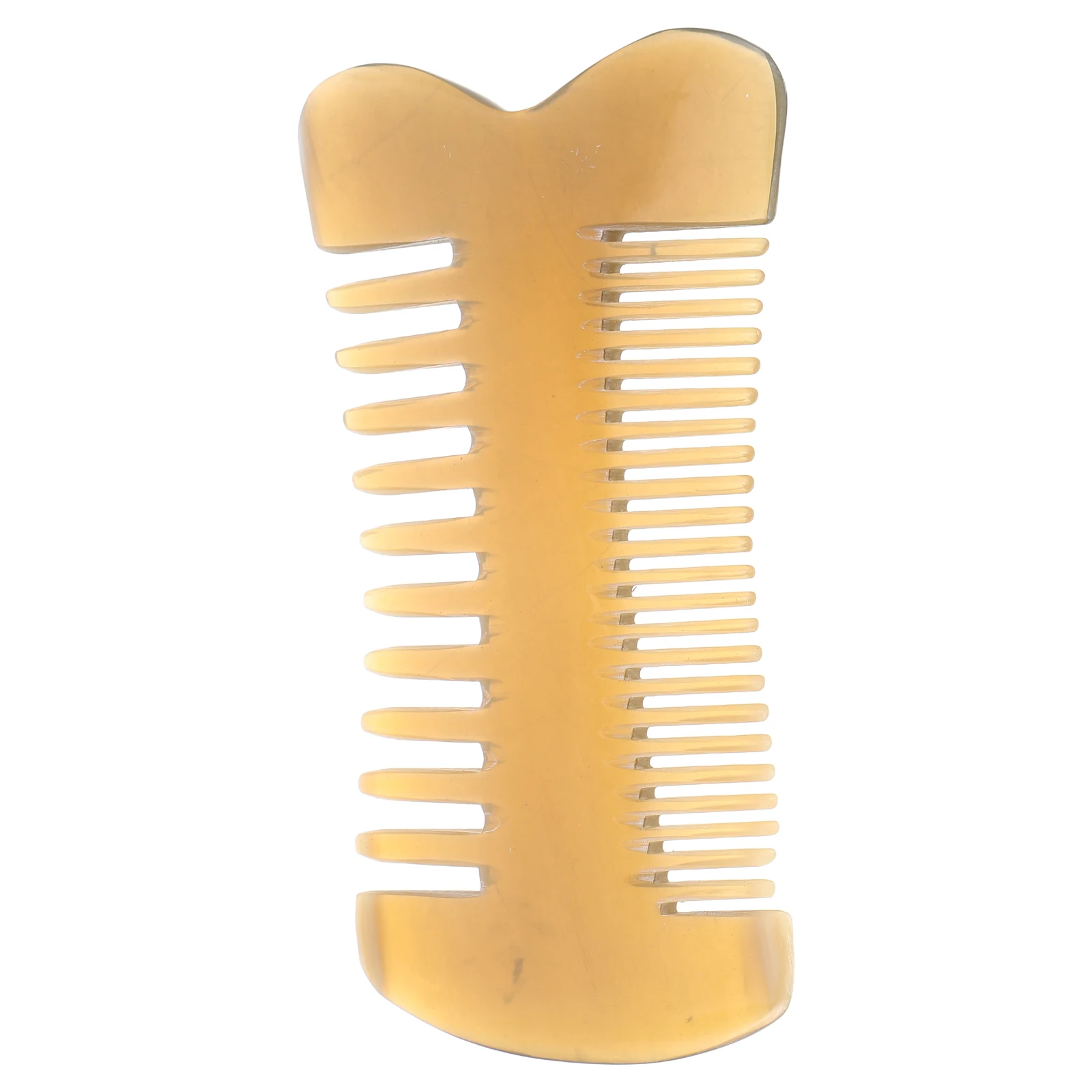 

Double Sided Bull Horn Comb Fine Wide Tooth Massage Combs for Women Men Olive Green Anti Static Travel Hair Tool