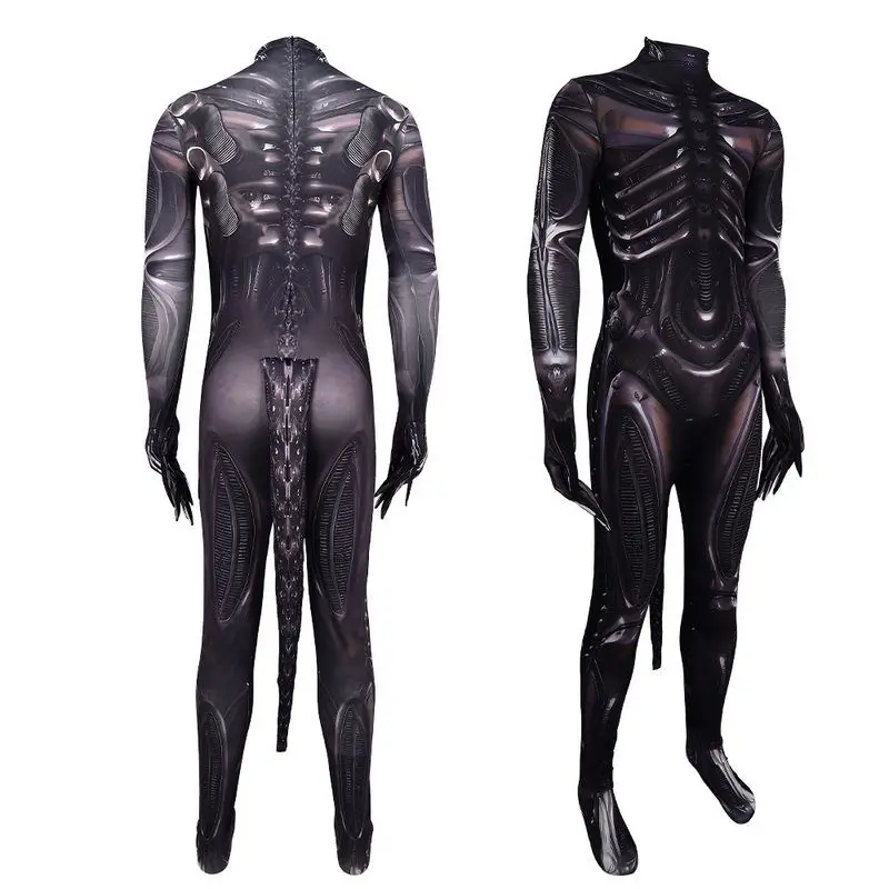 Traje de Cosplay de alienígena de terror de loween, disfraz de plang de rol, mono ex, traje de alienígena aterrador para op transfronterizo