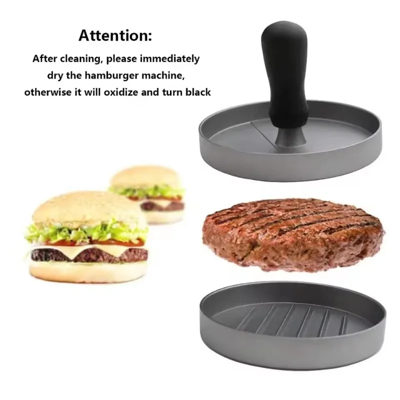 

1PC Non-Stick Burger Press - Aluminum Hamburger Meat Tool & Patty Maker for Beef/Veggie Burgers, Kitchen BBQ