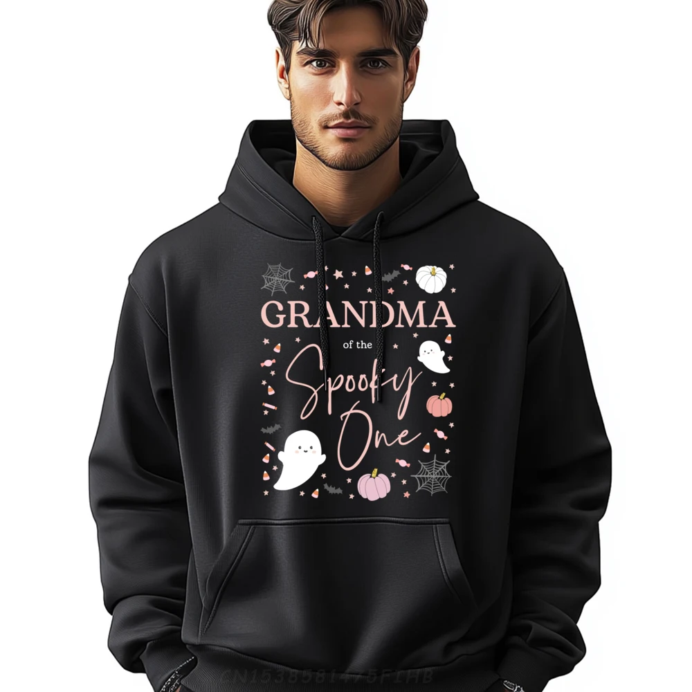 

Grandma Of The Spooky One First Birthday Pink Halloween Plus Size Men Clothing Soft New In Tops And Sweatshirts