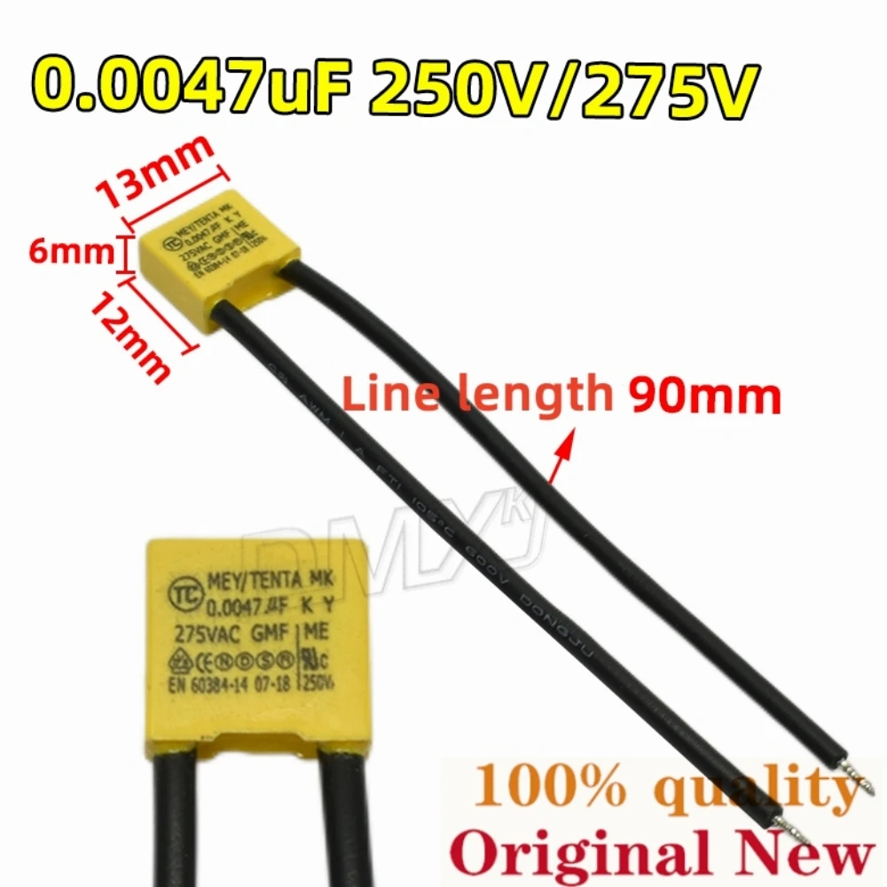 Condensatore di sicurezza 0.0047UF 0.1UF 0.22UF 0.33UF 0.68UF 1.0UF X2 X1 275VAC 300VAC condensatore del filtro della macchina di aspirazione dell'acqua e del vuoto