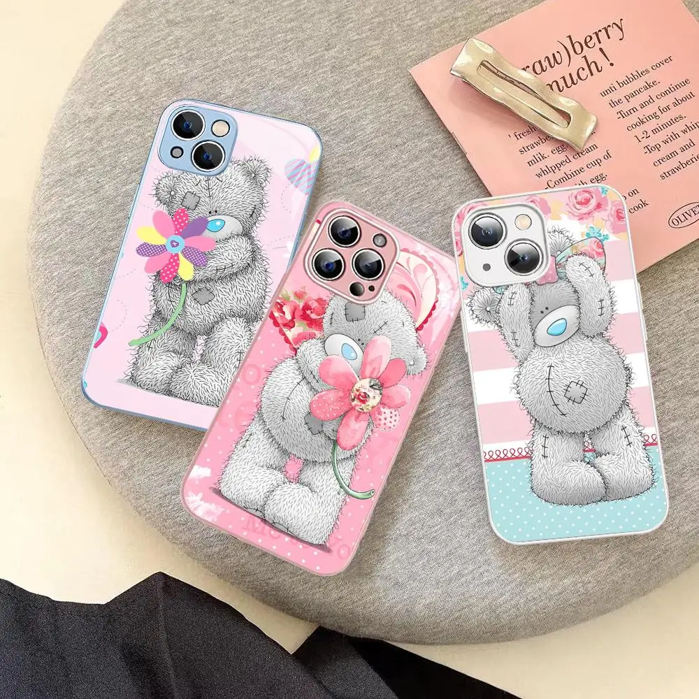 Cute Tatty Teddy Phone Case For iPhone 14 13 12 Mini 11 Pro XS Max X XR 14 Plus Tempered Glass Cover