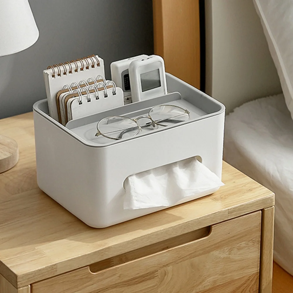 Multifunctional Tissue Box Napkin Holder Desk Organizer Remote Controller Glasses Pencil Holder Paper Towel Storage Box