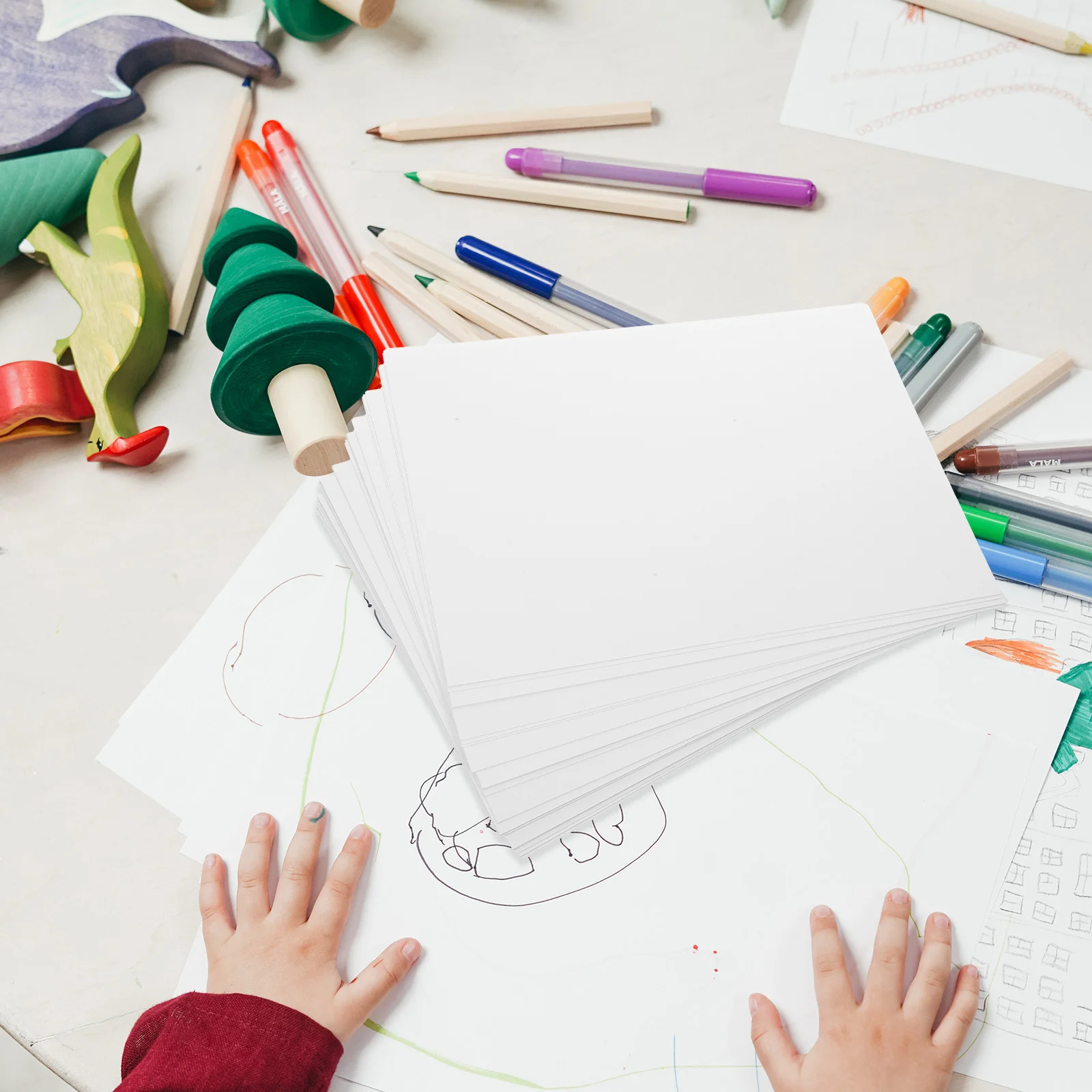 50 Uds. De papel cartulina blanco A4, Material artesanal Diy para proyectos de arte escolar, papeles de dibujo, suministros de pintura, Origami