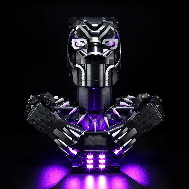 Kit luce LED fai-da-te per LEGO 76215 Black Panther (solo luce LED, senza modello di blocchi)