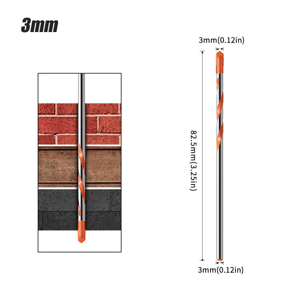 7PCS 3-12mm multifunctional drill bit five piece set, ceramic tile, wood, glass punching saw, metal drilling tool set